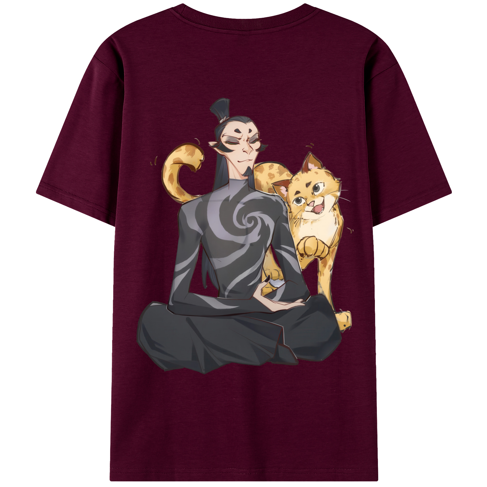 （画像用） Ne Zha 2 ナタ 魔童の大暴れ レディース半袖Tシャツ(バックプリント)